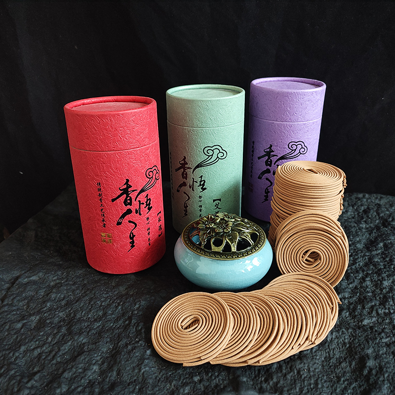 Home Fragrance Gift Box - 120 Plate/box Natural Sandalwood Lavender Coil