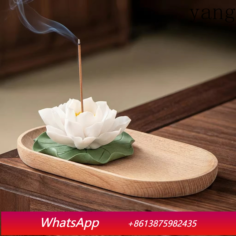 Home Fragrance White Lotus - LH ceramic white lotus hand-pinched flower