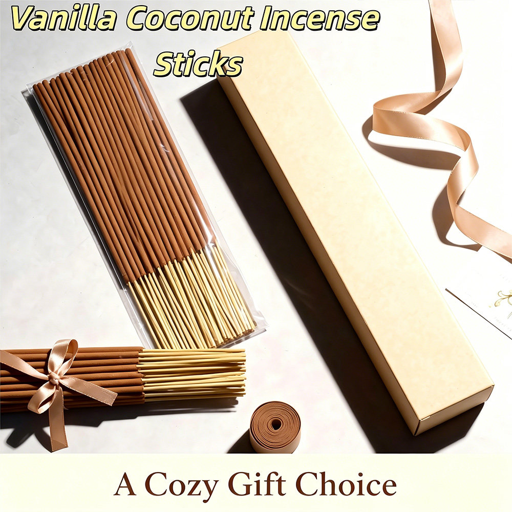 Home Fragrance Vanilla Scented Candle - Vanilla Coconut Flavored Premium Natural Incense