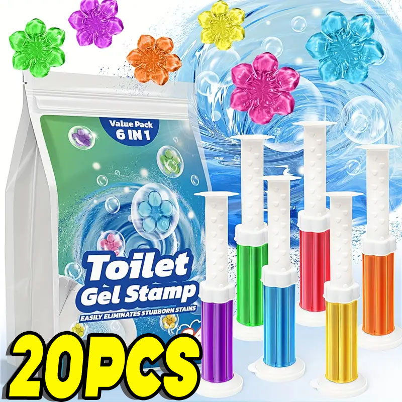Gel Air Freshener - 1/20pcs Flower Toilet Cleaner Gel Syringe
