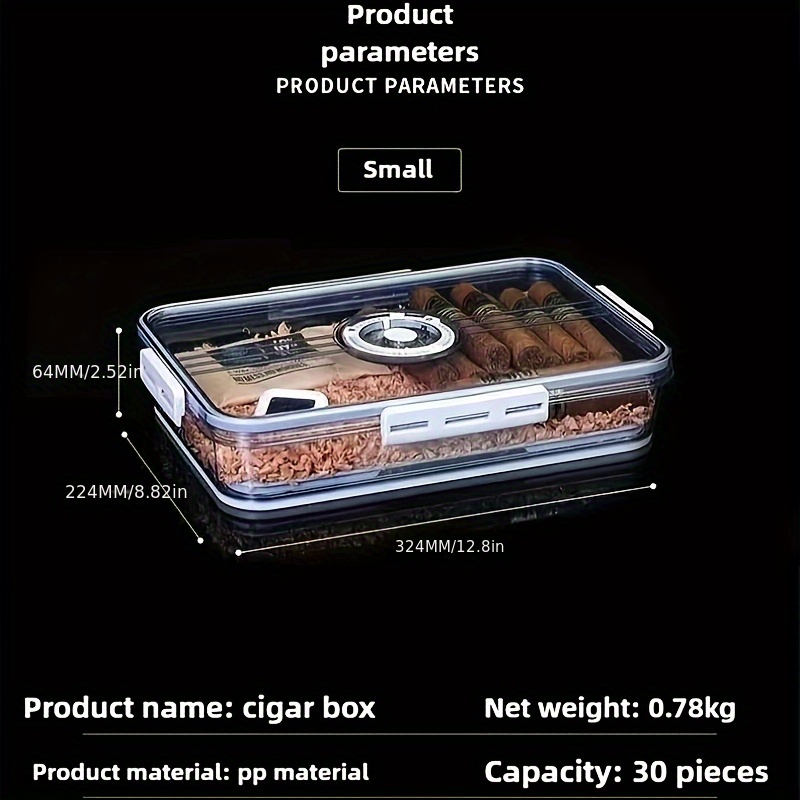 Cigar Humidor with Transparent - Home Fragrance Maple Walnut 评论和价格