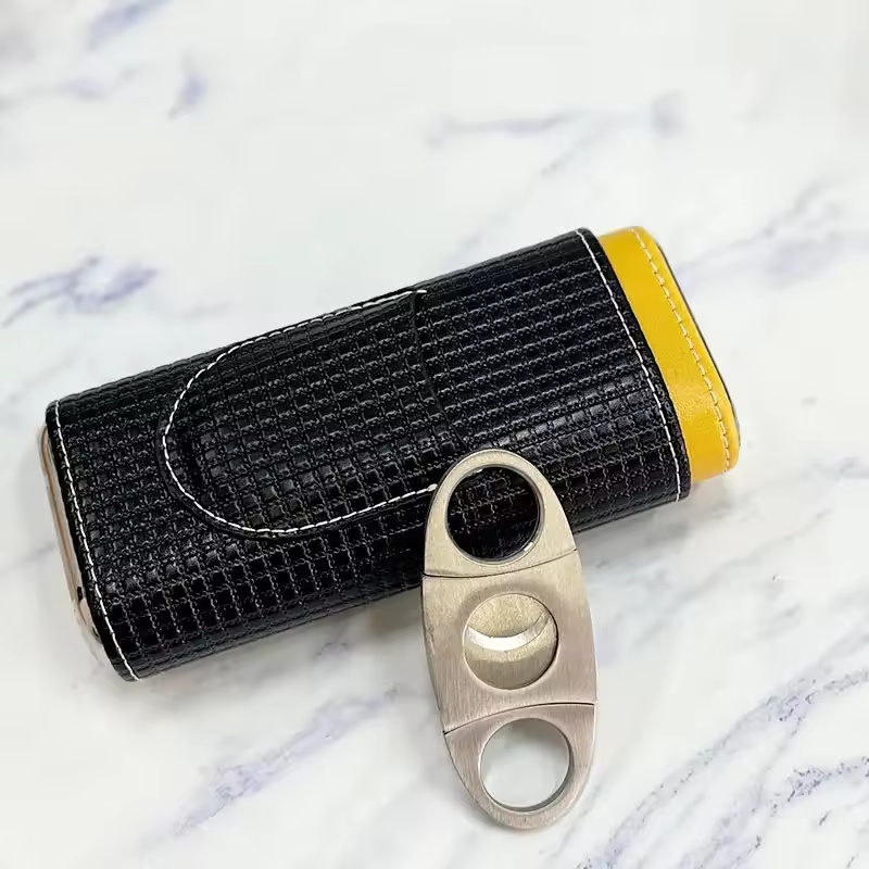 Portable Leather Cigar Humidor - Home Fragrance Maple Walnut 评论和价格