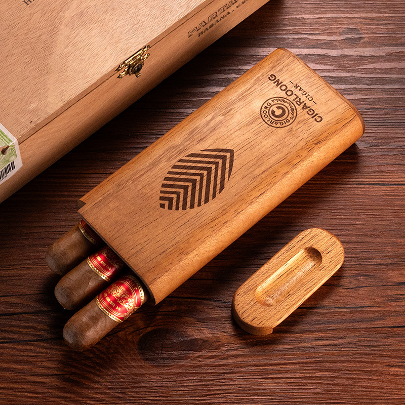 Cedar Wood Cigar Case Humidor  - Home Fragrance Maple Walnut 评论和价格