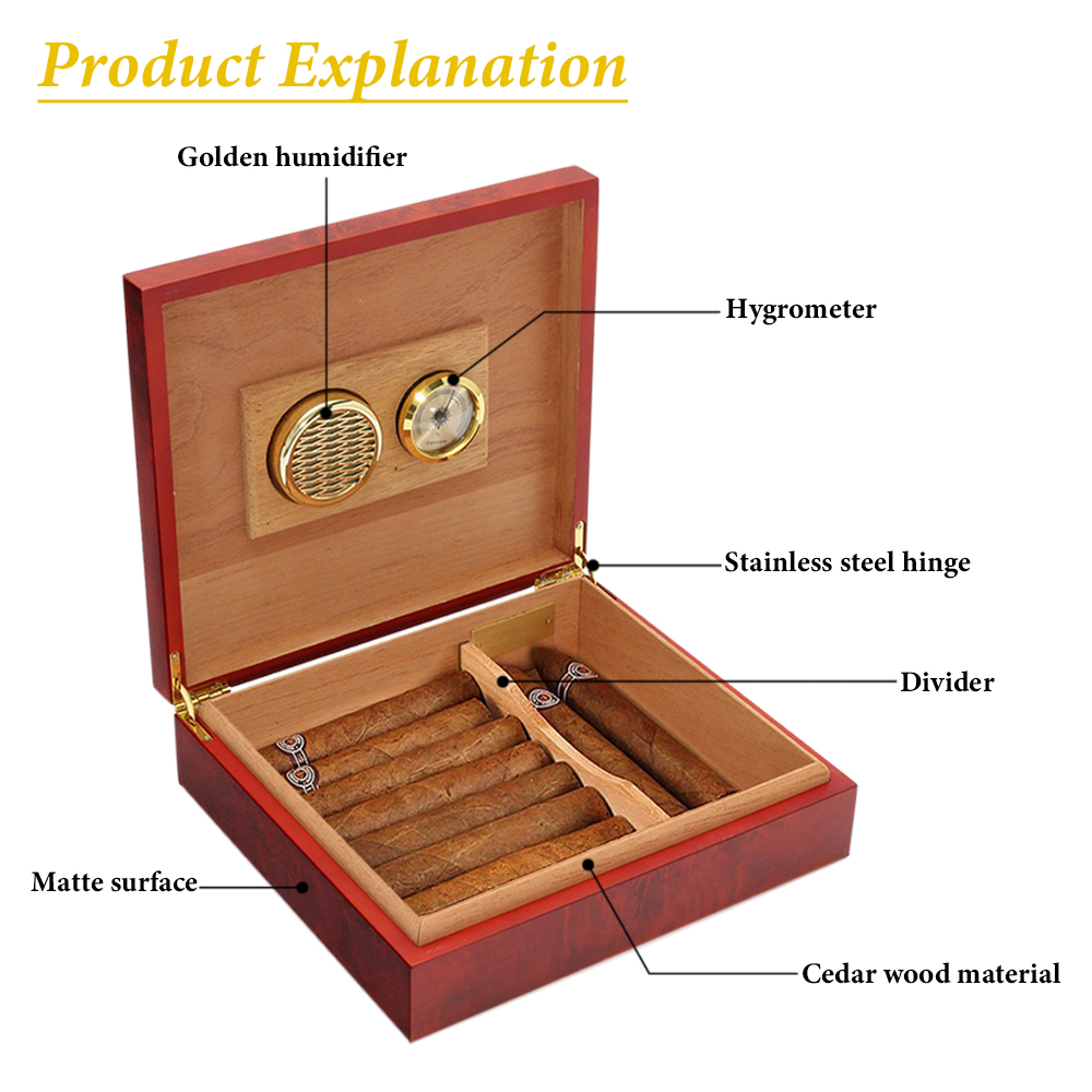 20Count Cigar Humidor Box Ceda - Home Fragrance Maple Walnut 评论和价格
