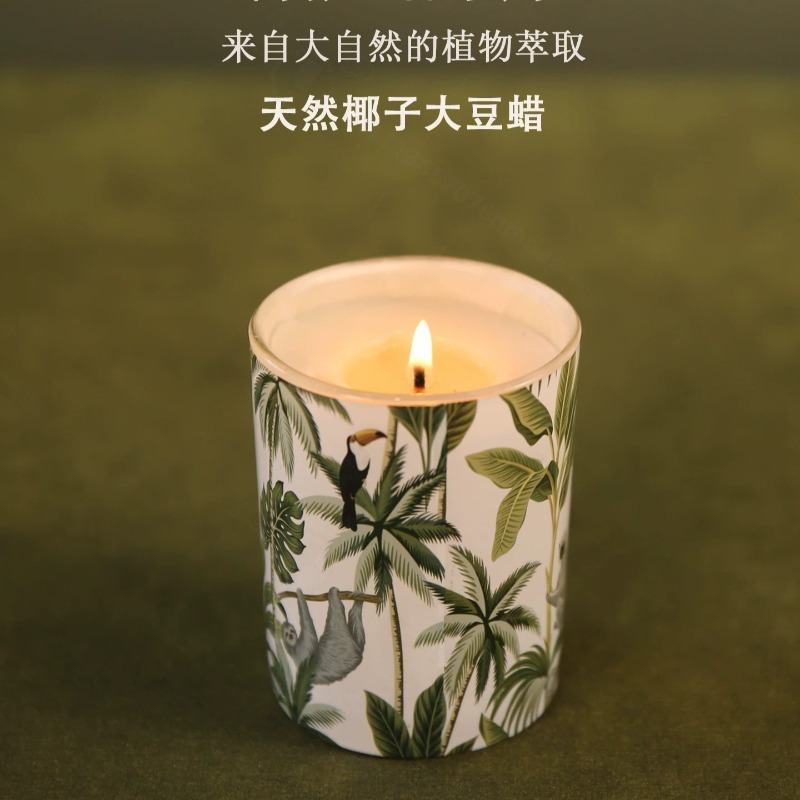 Glass Jar Soy Wax Scented Cand - Home Fragrance Gift Box 评论和价格