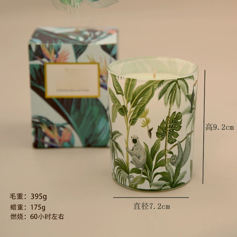 Glass Jar Soy Wax Scented Cand - Home Fragrance Gift Box 评论和价格