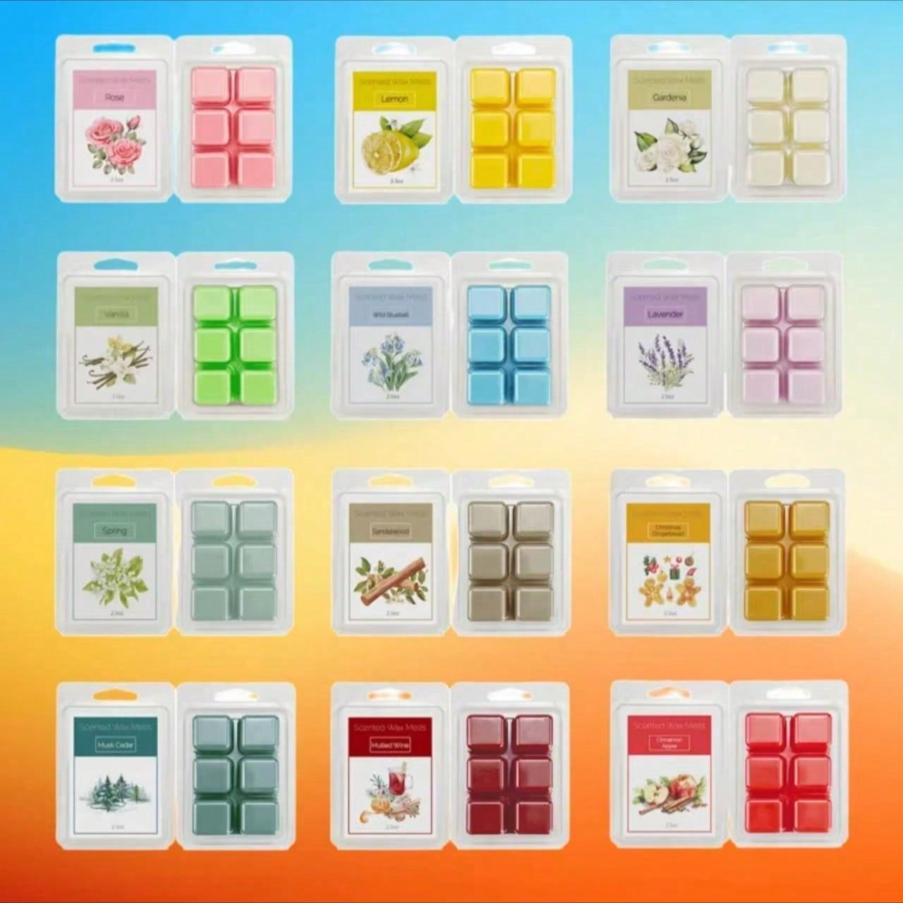 Scented Wax Melts Set, 8 Assor - Home Fragrance Vanilla Scented Candle 评论和价格