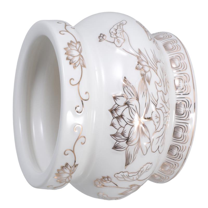 White Ceramic Incense Burner C - Home Fragrance White Lotus 评论和价格