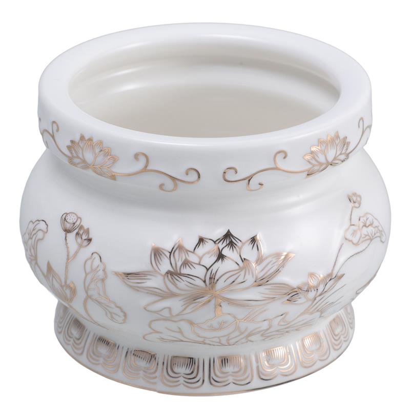 White Ceramic Incense Burner C - Home Fragrance White Lotus 评论和价格