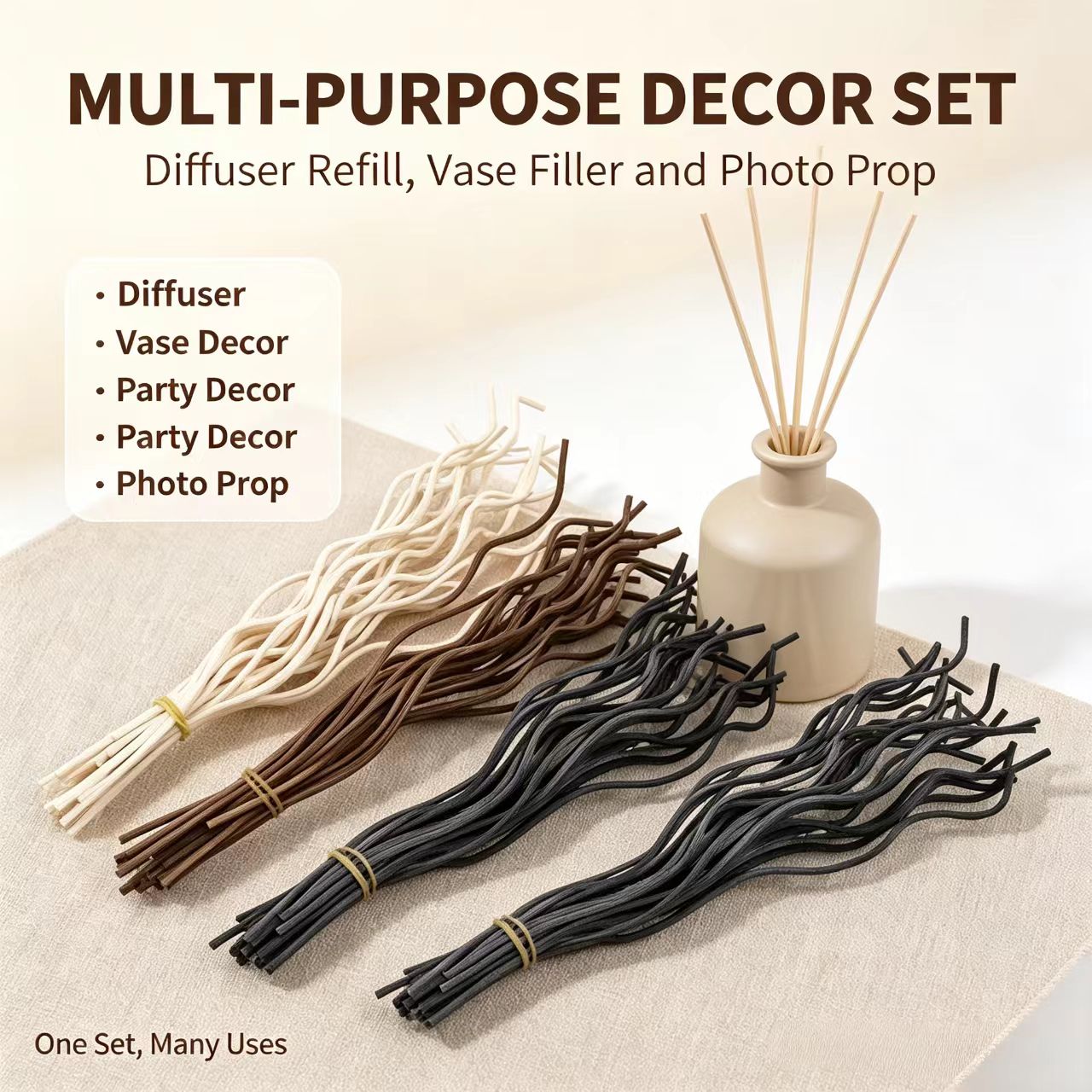 20Pcs Long Wavy Rattan Reed Di - Home Fragrance Verbena 评论和价格