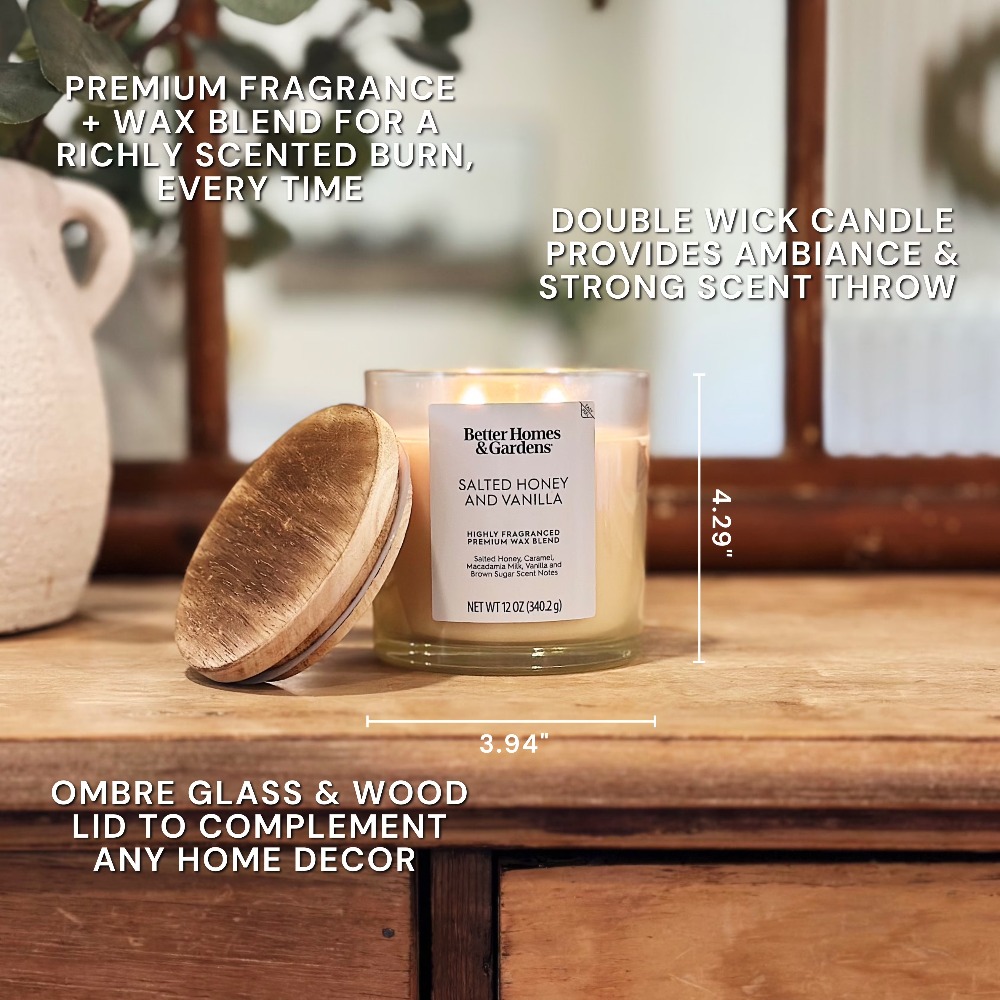 Scented Ombre Jar Candle with  - Home Fragrance Vanilla Scented Candle 评论和价格