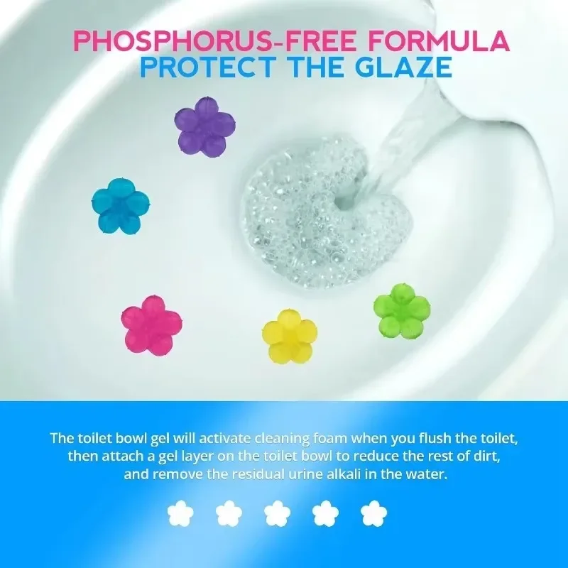 1/20pcs Flower Toilet Cleaner  - Gel Air Freshener 评论和价格