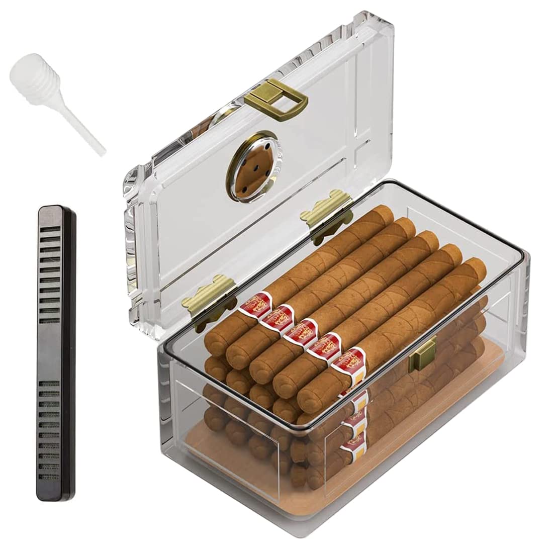 Acrylic Cigar Humidor With Ced - Home Fragrance Maple Walnut 评论和价格